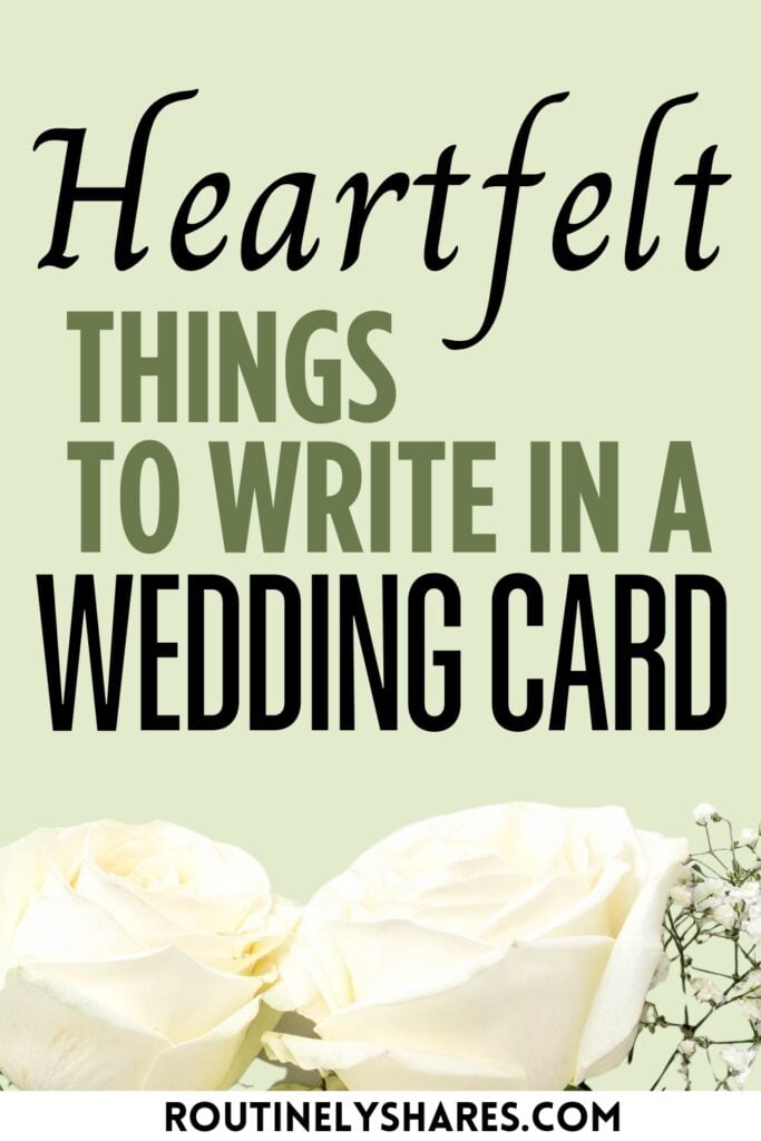 What to write in a wedding card