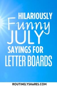 Hilariously Funny July Letter board quotes and sayings