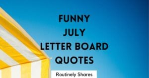 Hilariously Funny July Letter board quotes and sayings