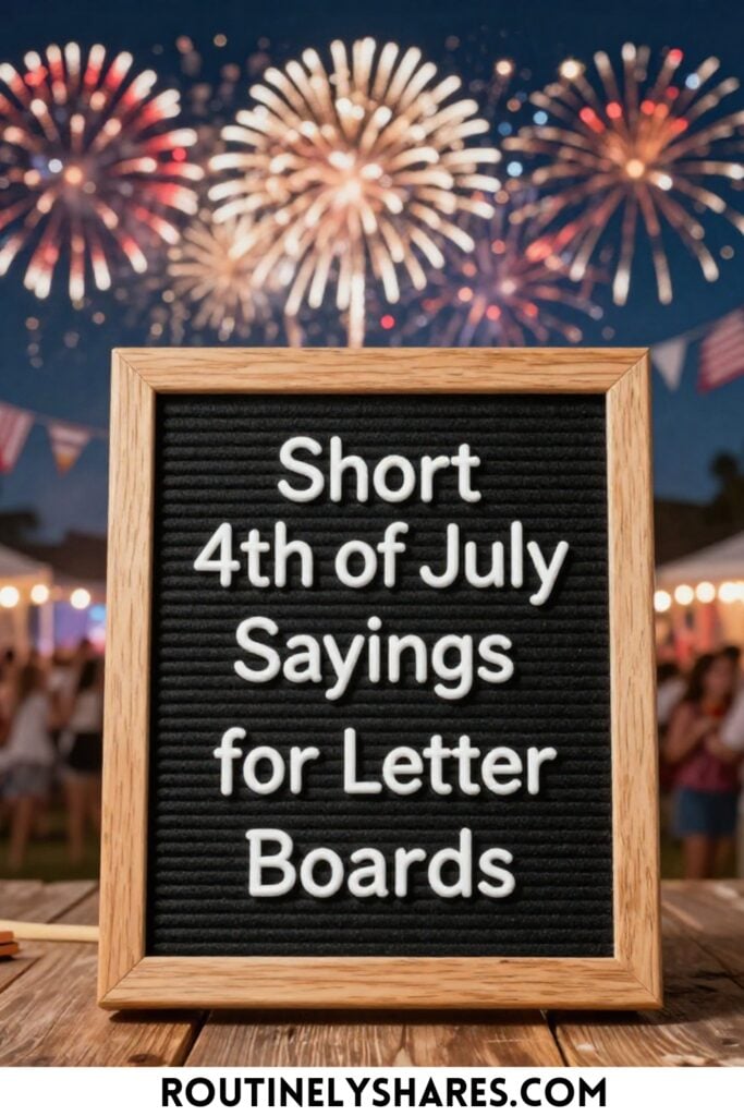 short Happy 4th of July Letter board quotes and sayings