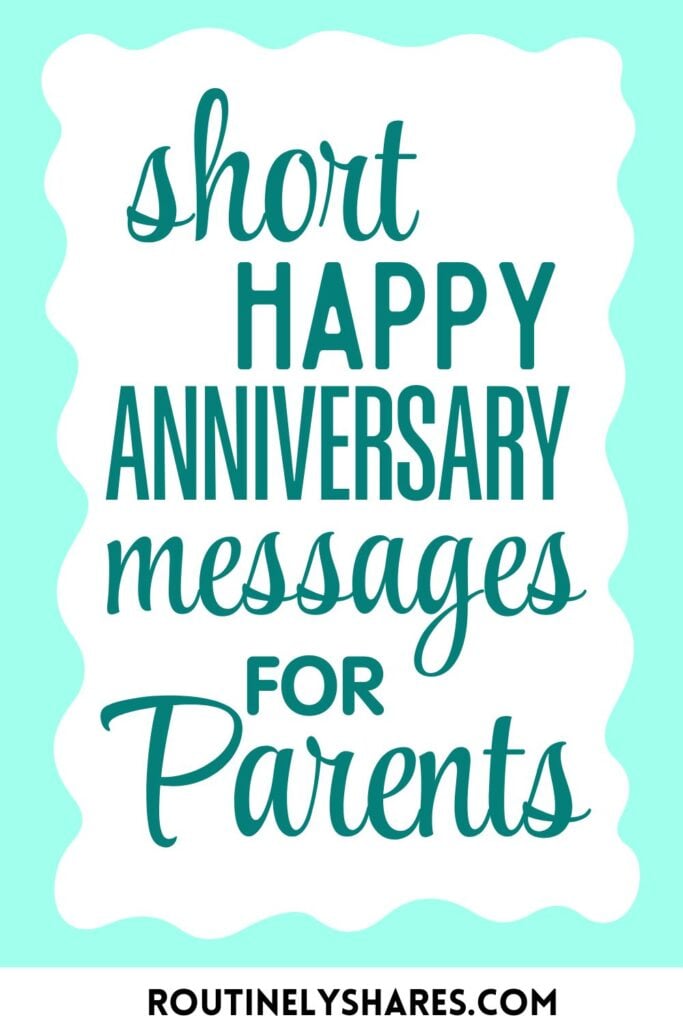 Happy anniversary wishes for parents