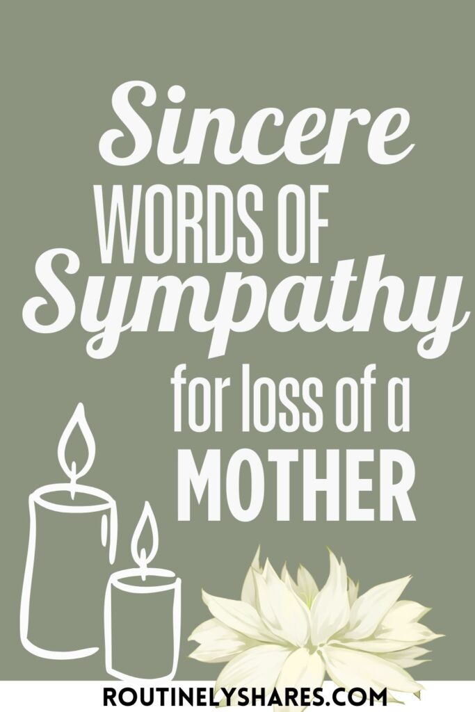 condolence messages for loss of mother