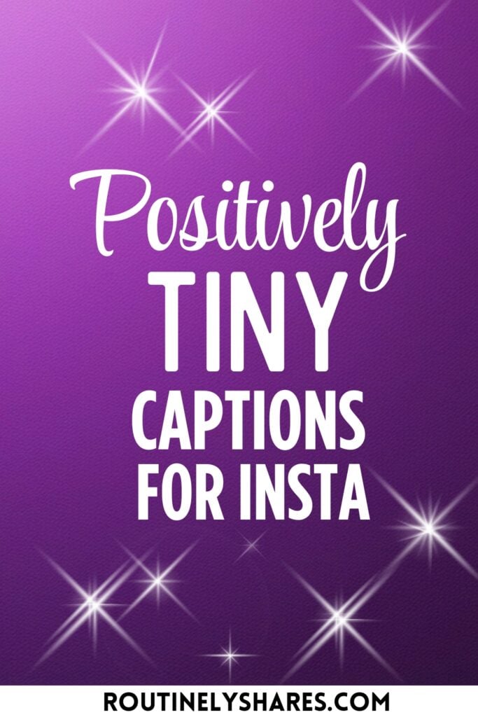 Tiny captions for Instagram