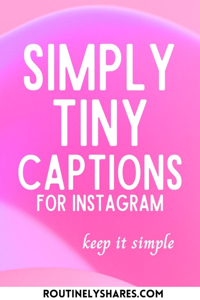 Tiny captions for Instagram