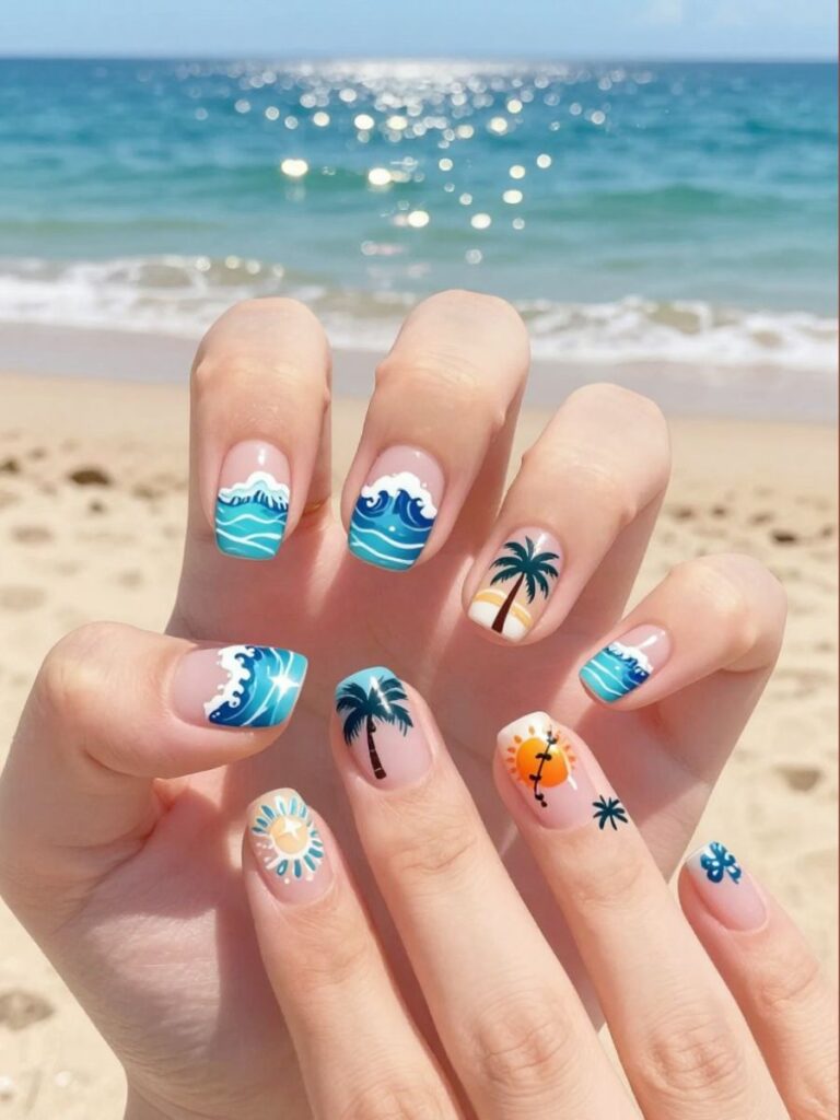 2026 beach nails design inspo and ideas