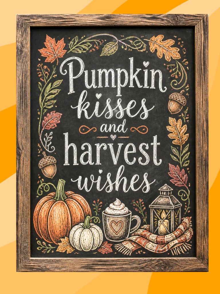 Funny and Easy Fall Chalkboard Art Ideas