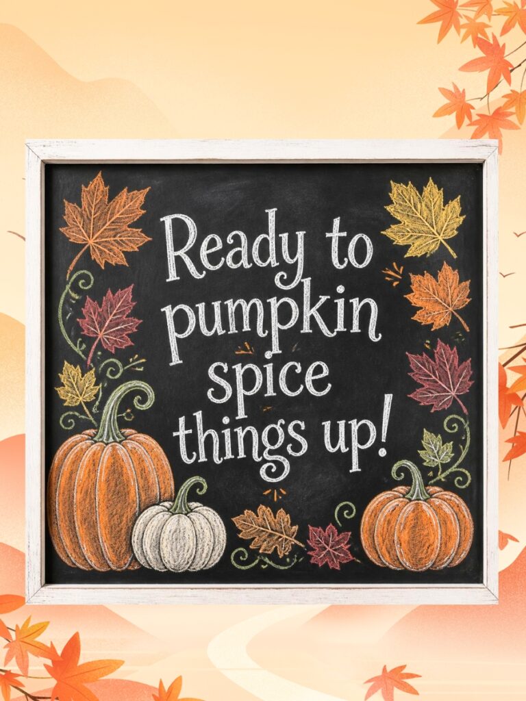 Funny and Easy Fall Chalkboard Art Ideas