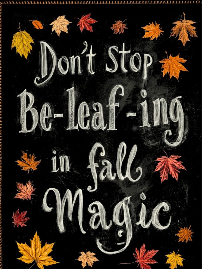 Funny and Easy Fall Chalkboard Art Ideas