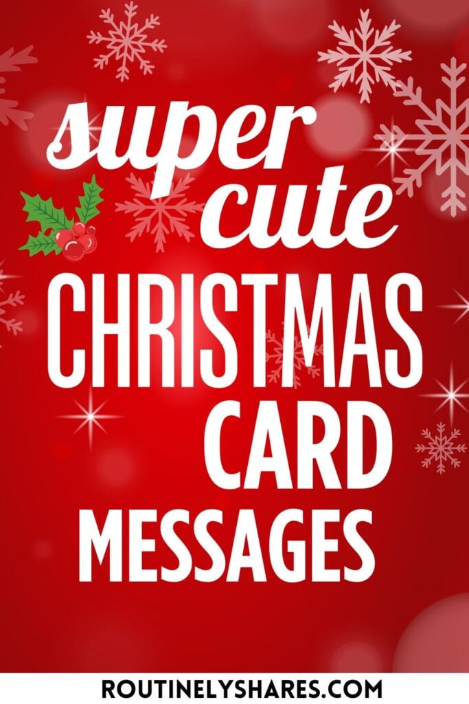 Cute christmas card messages