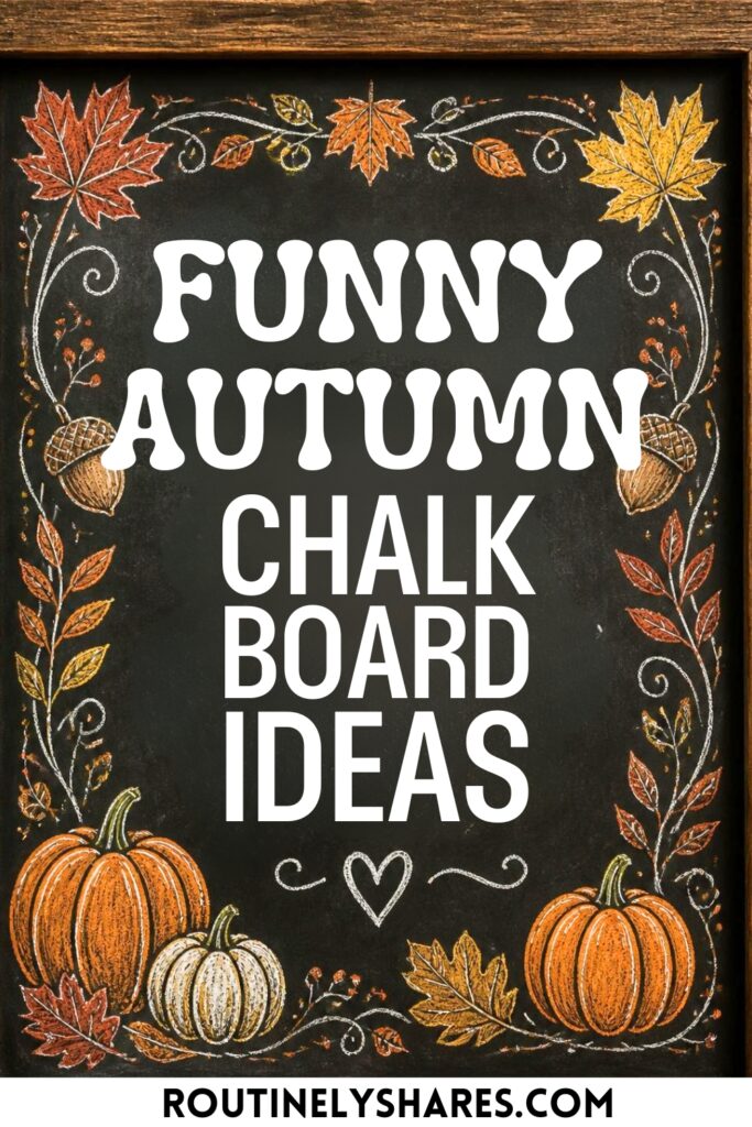 Funny and Easy Fall Chalkboard Art Ideas