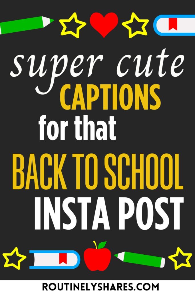 back to school captions for Instagram