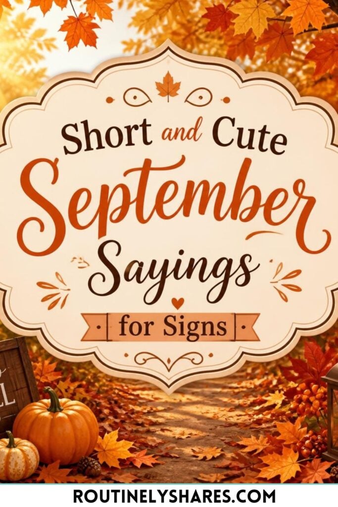 short September Sayings for Signs