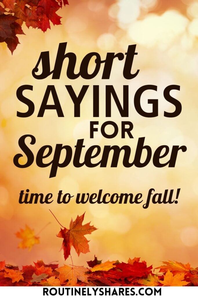 short September Sayings for Signs