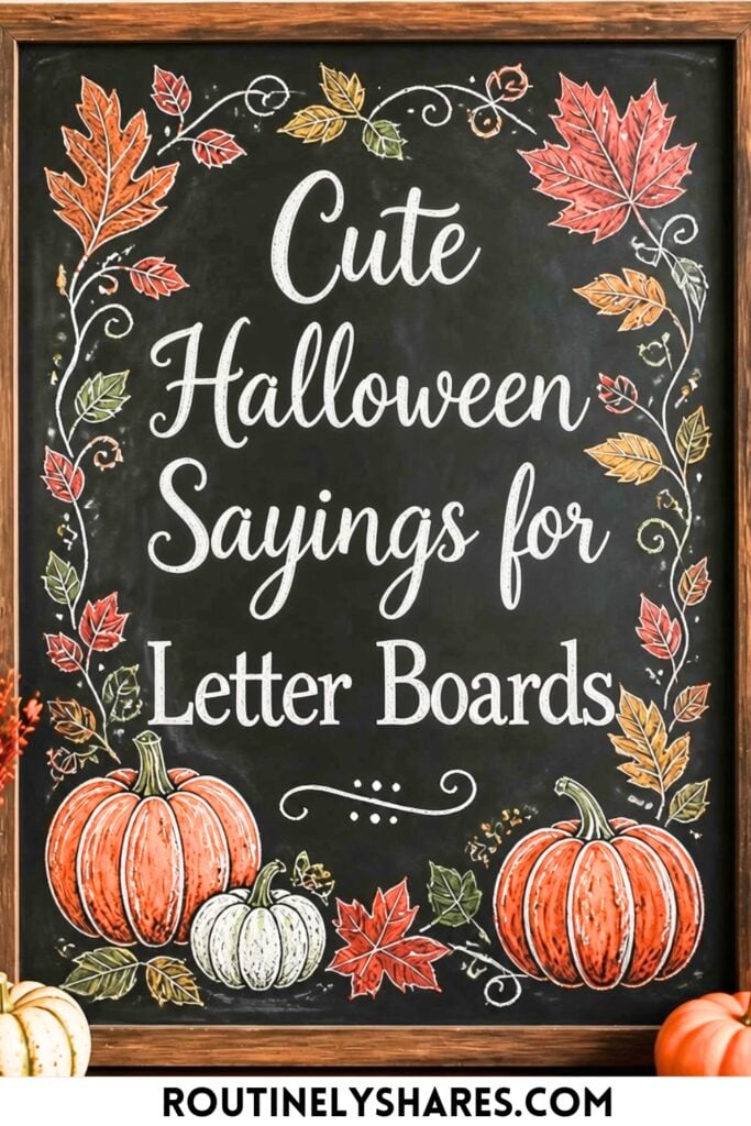 Cute Halloween Letter Board Quotes and sayings