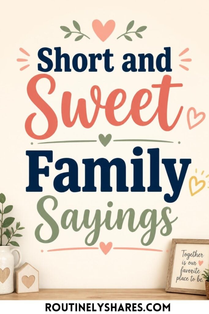 Cute short family sayings for signs