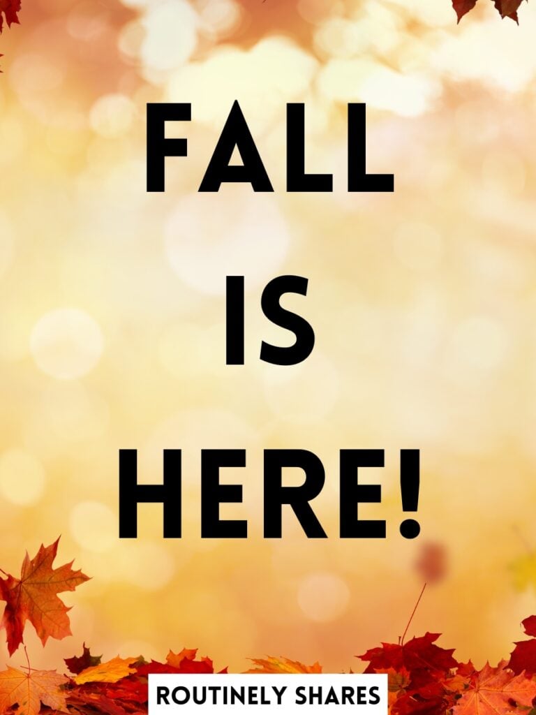 Three word fall captions and quotes