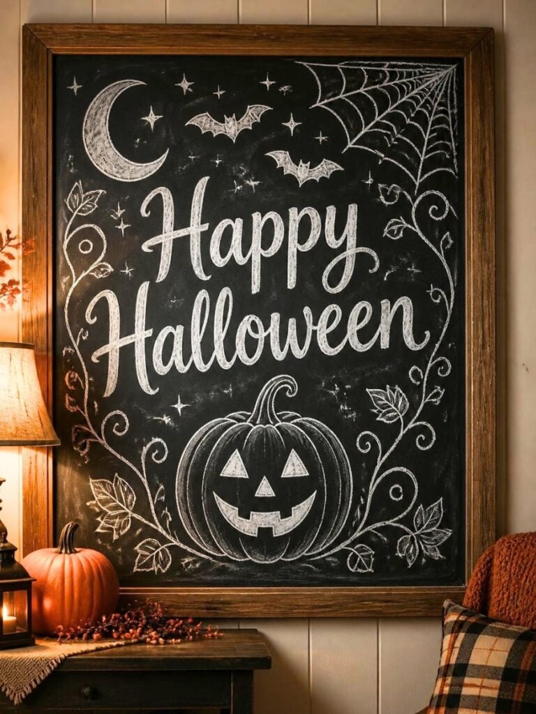 Easy Halloween chalkboard art ideas