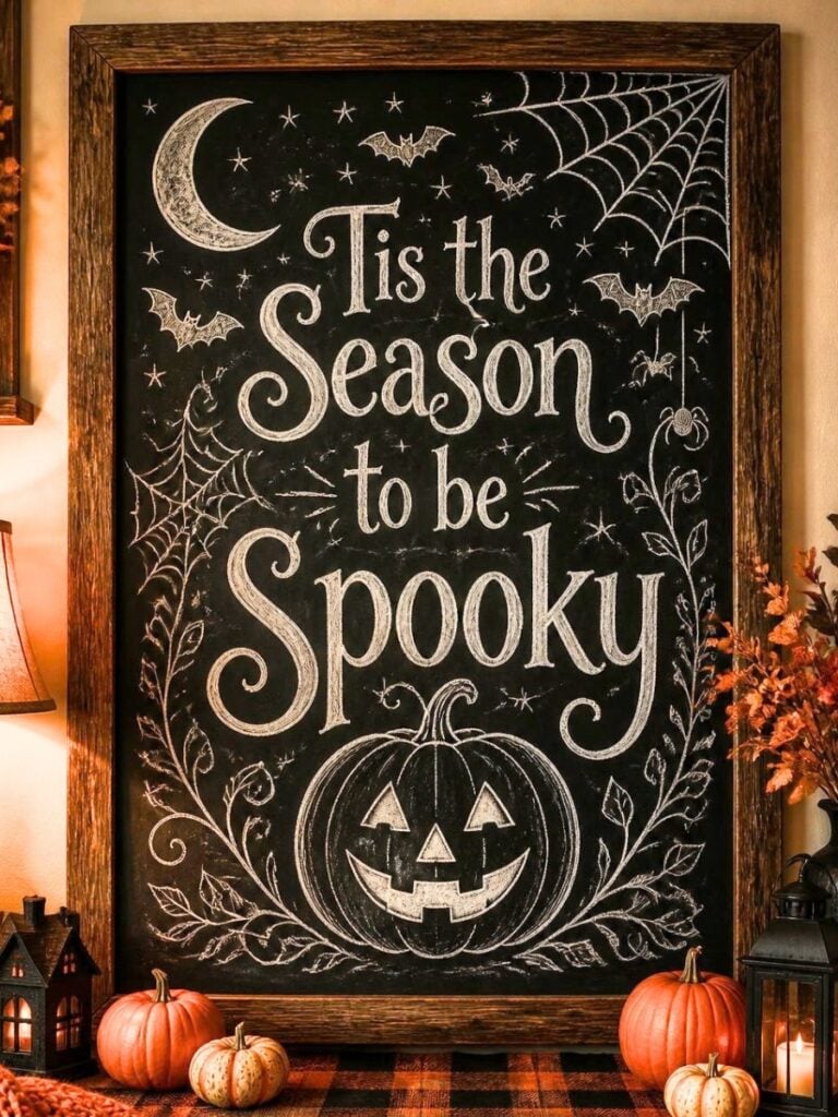 Easy Halloween chalkboard art ideas