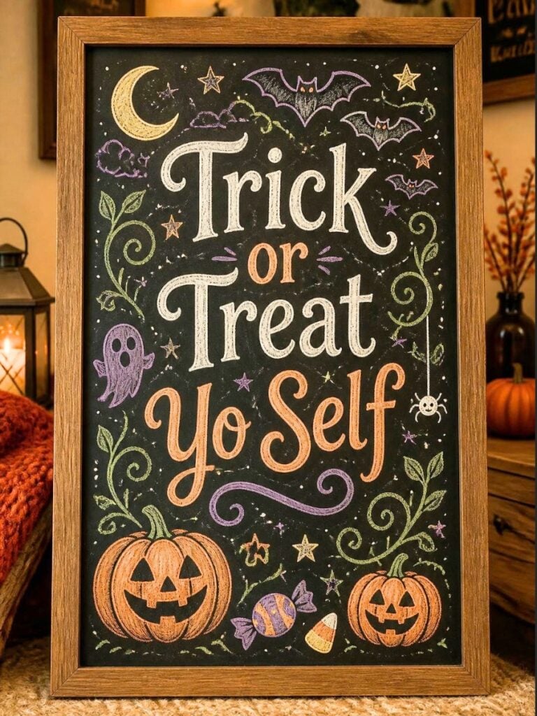 Easy Halloween chalkboard art ideas