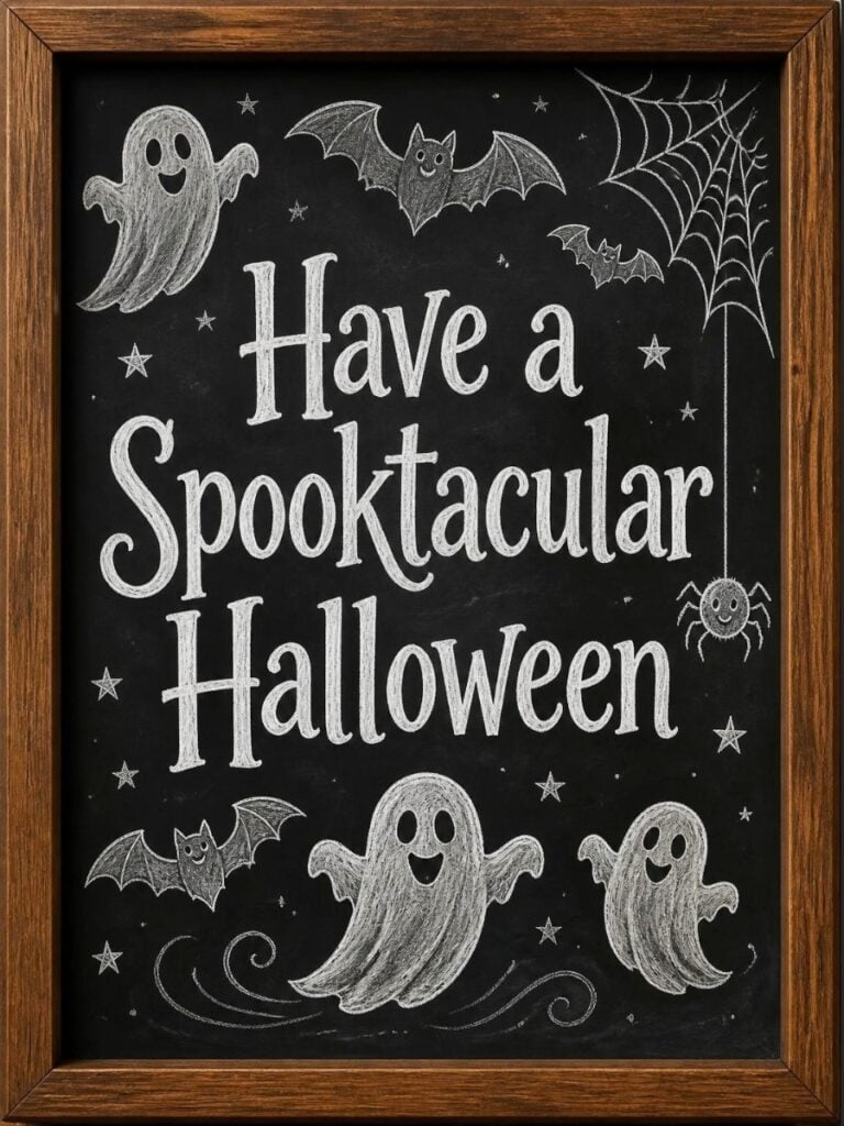 Easy Halloween chalkboard art ideas