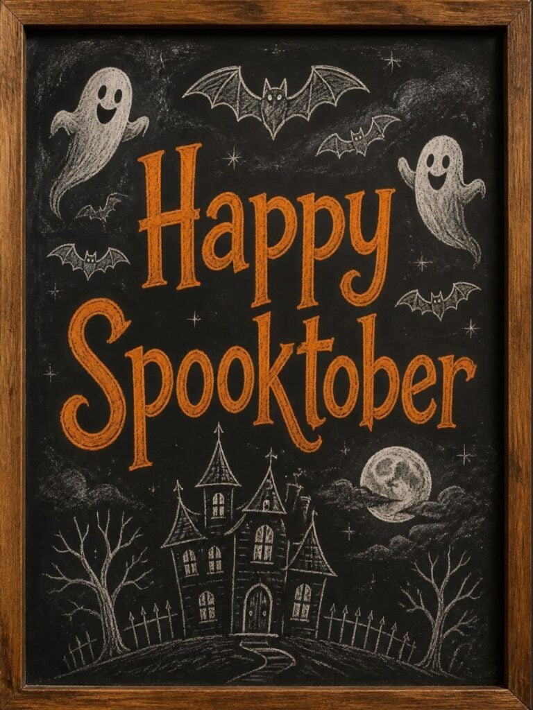 Easy Halloween chalkboard art ideas