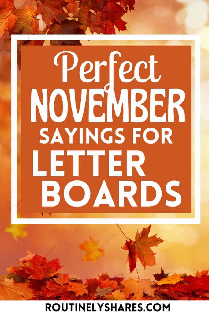 short November letter board quotes and sayings