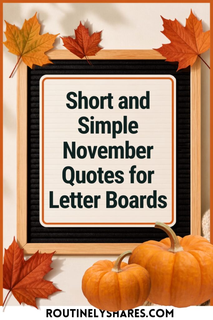 short November letter board quotes and sayings