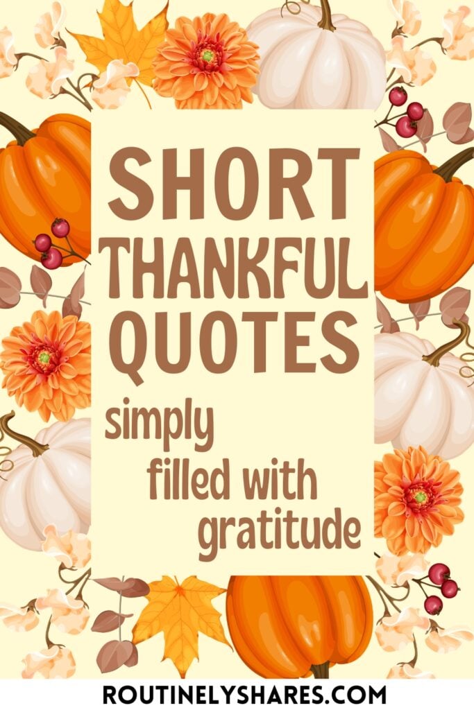 Short quotes about thankfulness
