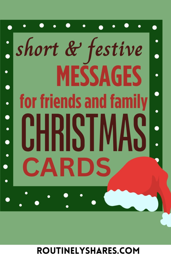 Short Christmas Card Messages for Friends and Family