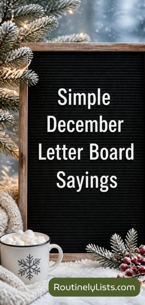 Short December Letter Board Quotes and sayings