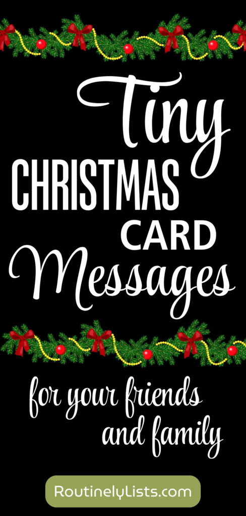 Short Christmas Card Messages for Friends and Family