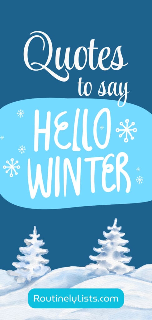 Hello Winter quotes for Instagram