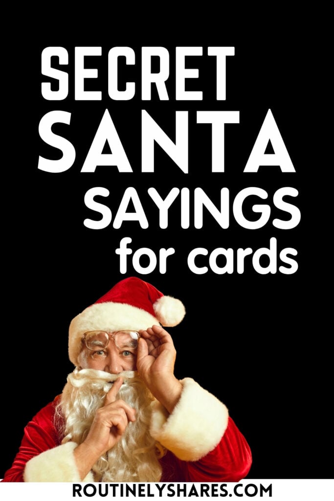 Cute and Short Secret Santa Sayings for Cards and Notes