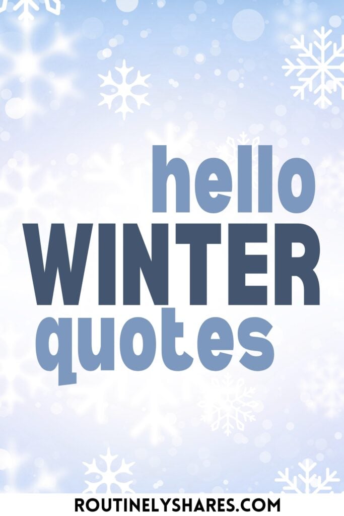 Hello Winter quotes for Instagram
