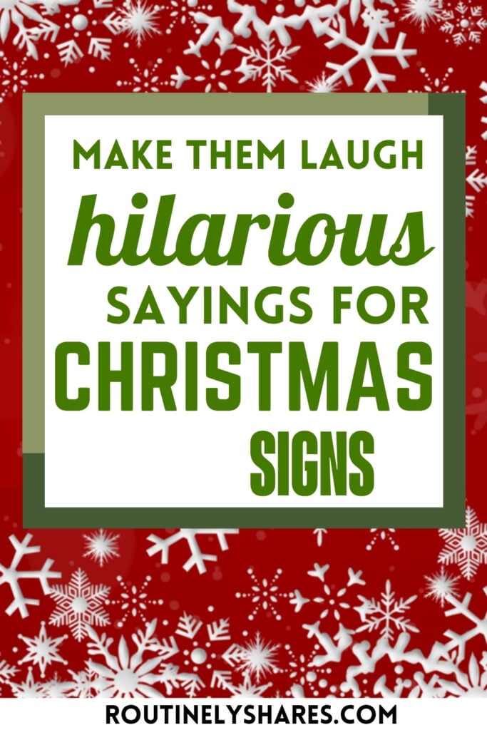 Hilarious Christmas sayings for signs