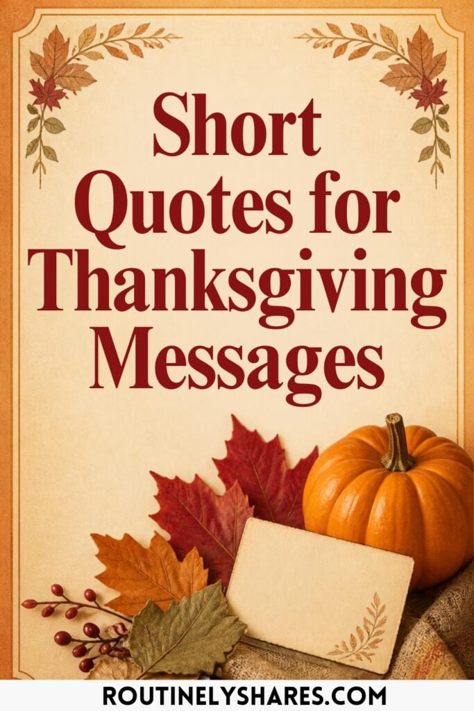 Short Happy THanksgiving Quotes for cards and messages