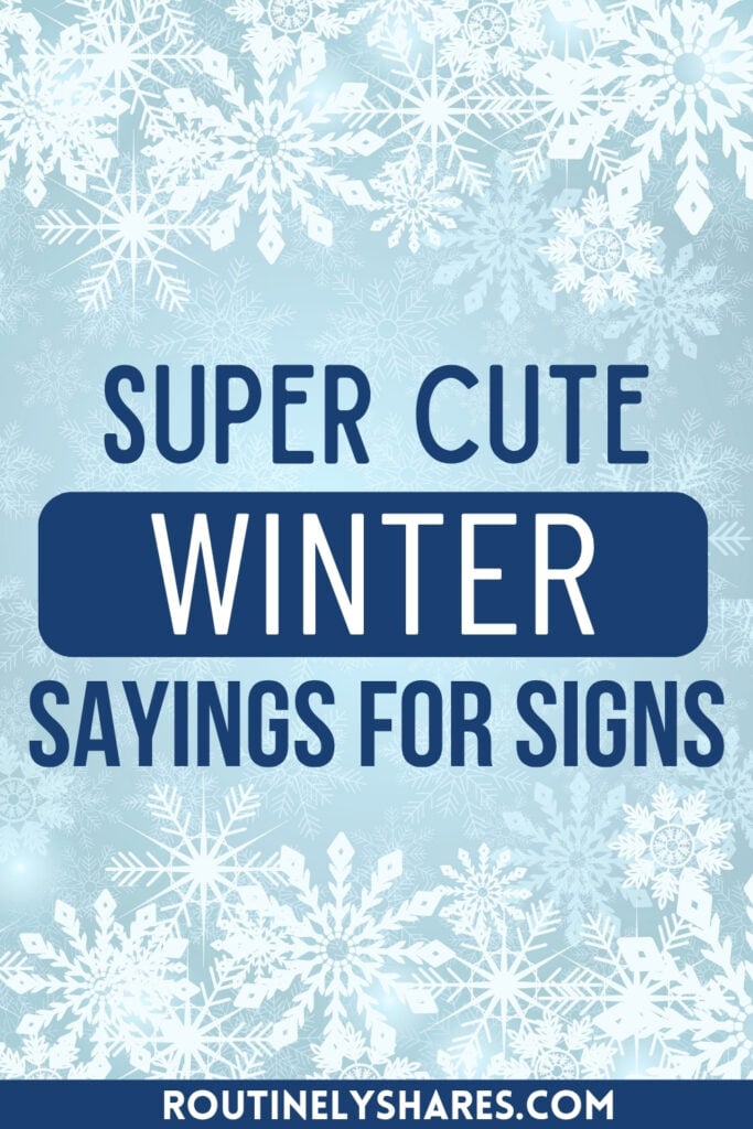 Cute winter sayings for signs