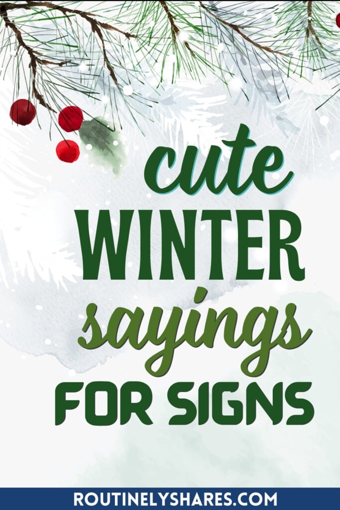 Cute winter sayings for signs