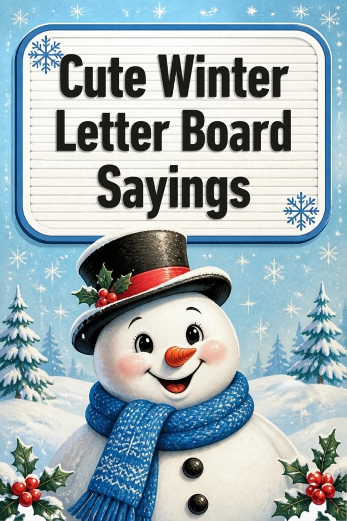 cute winter letter board quotes and sayings