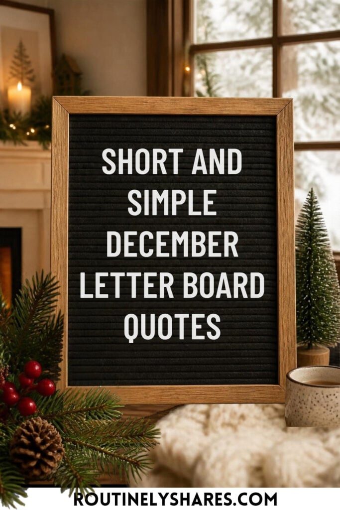 Short December Letter Board Quotes and sayings