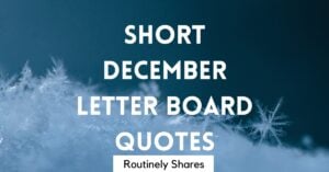 short December letter board quotes